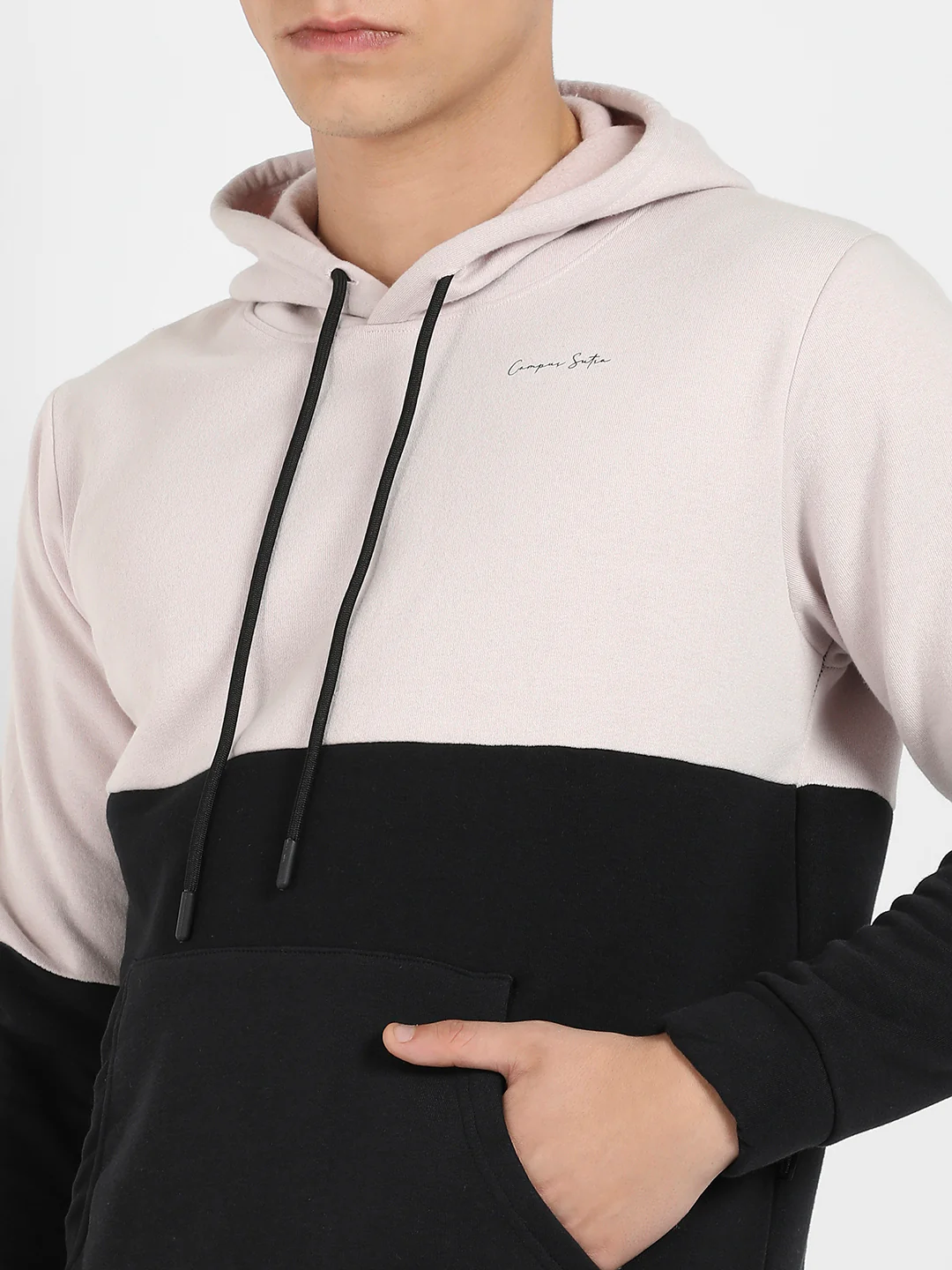 Colourblocked Hoodie With Kangaroo Pockets - Image 7