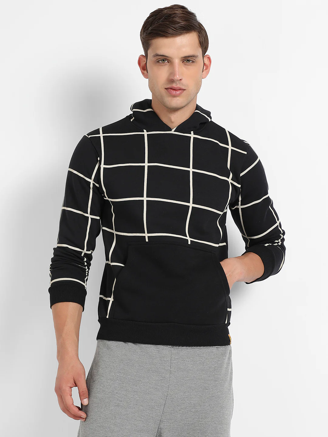 Graph Checks Hoodie With Insert Pocket - Image 2