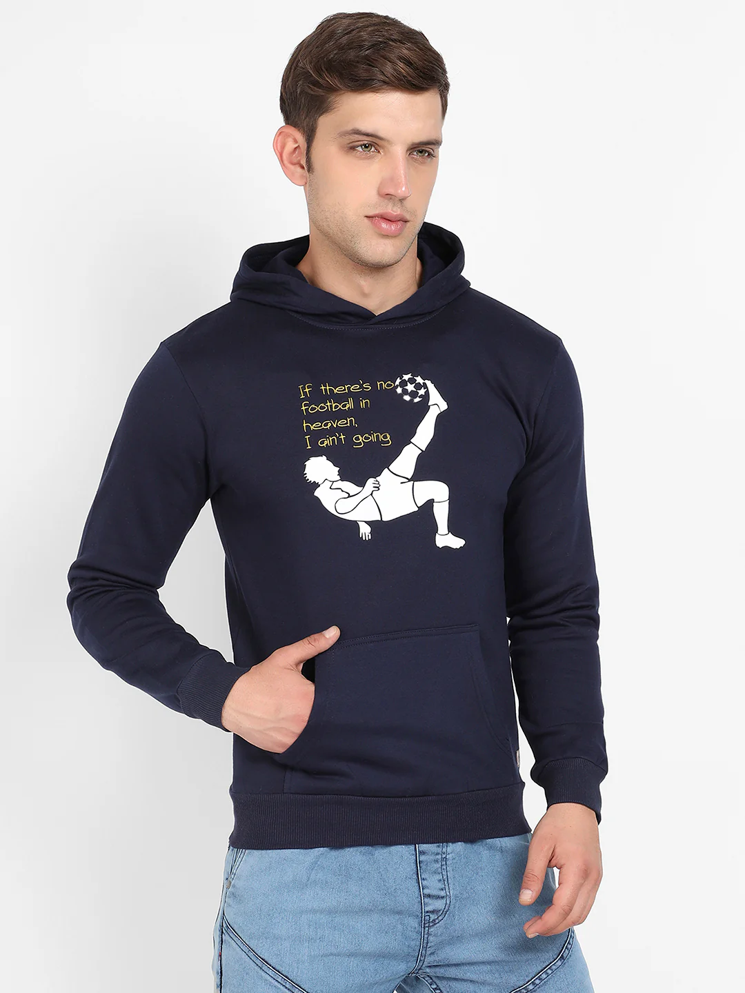 Football Hoodie With Kangaroo Pocket - Image 3