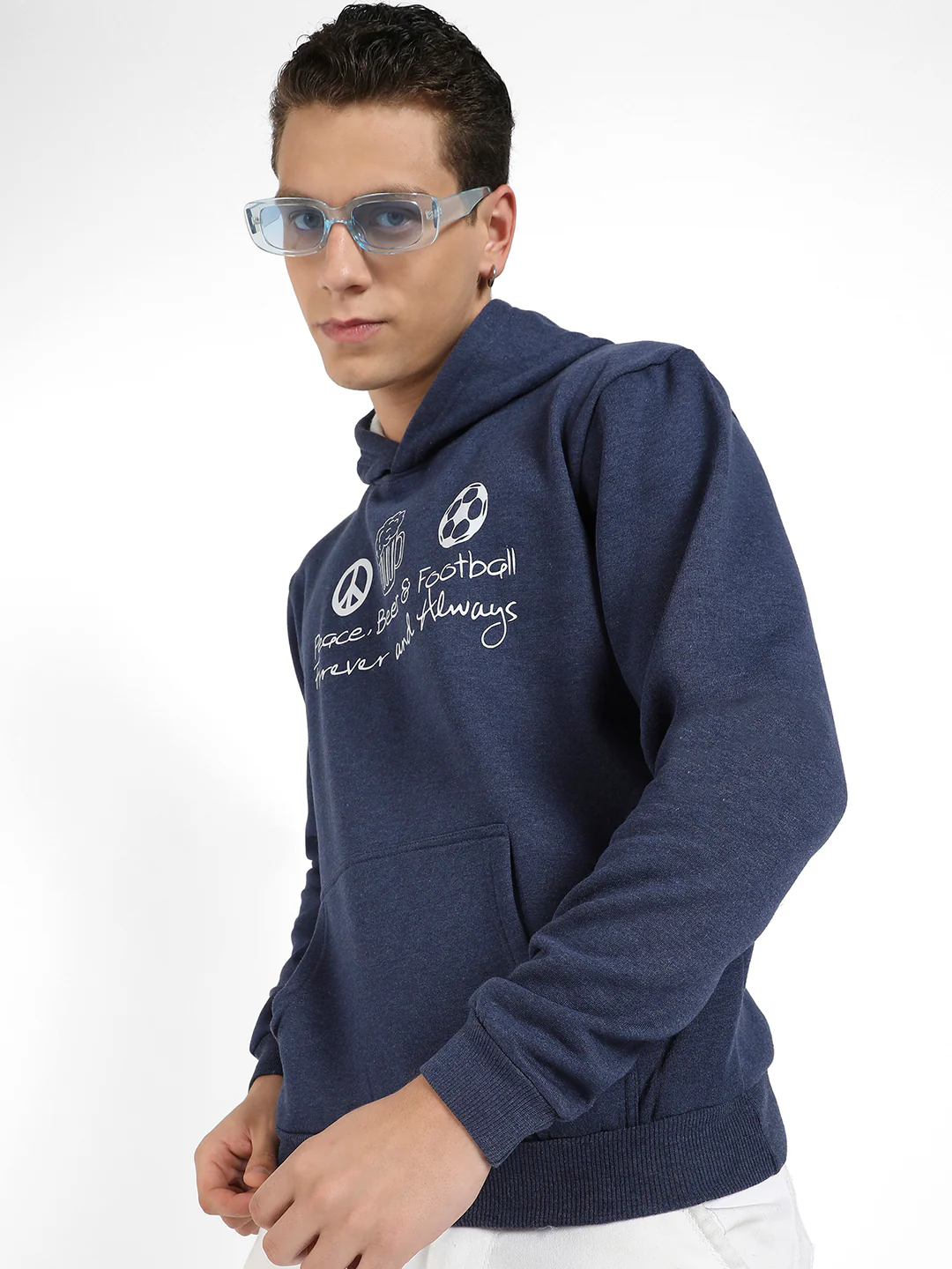 Peace Beer Football Hoodie With Kangaroo Pocket - Image 2