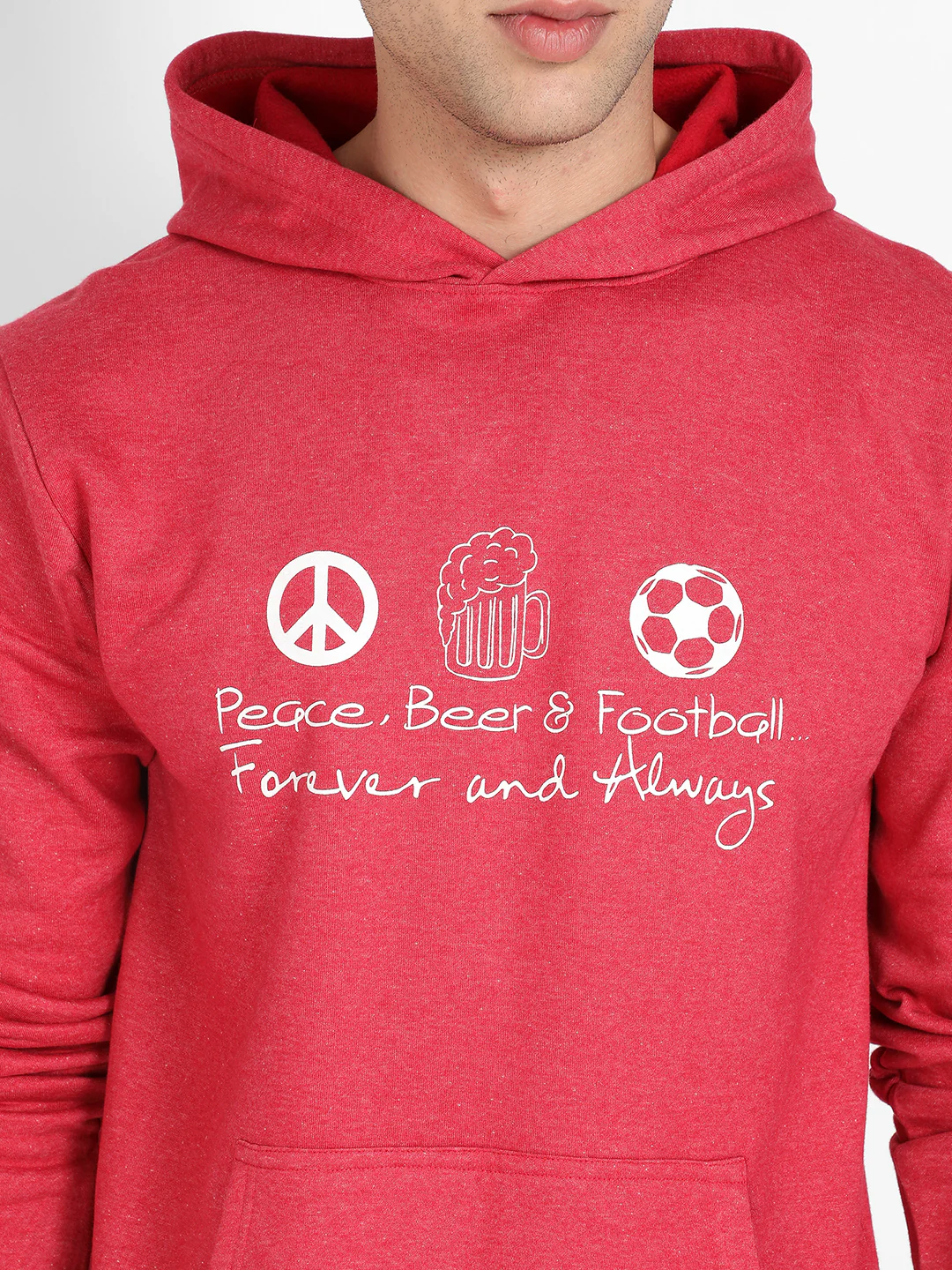 Peace Beer Football Hoodie With Kangaroo Pocket - Image 7