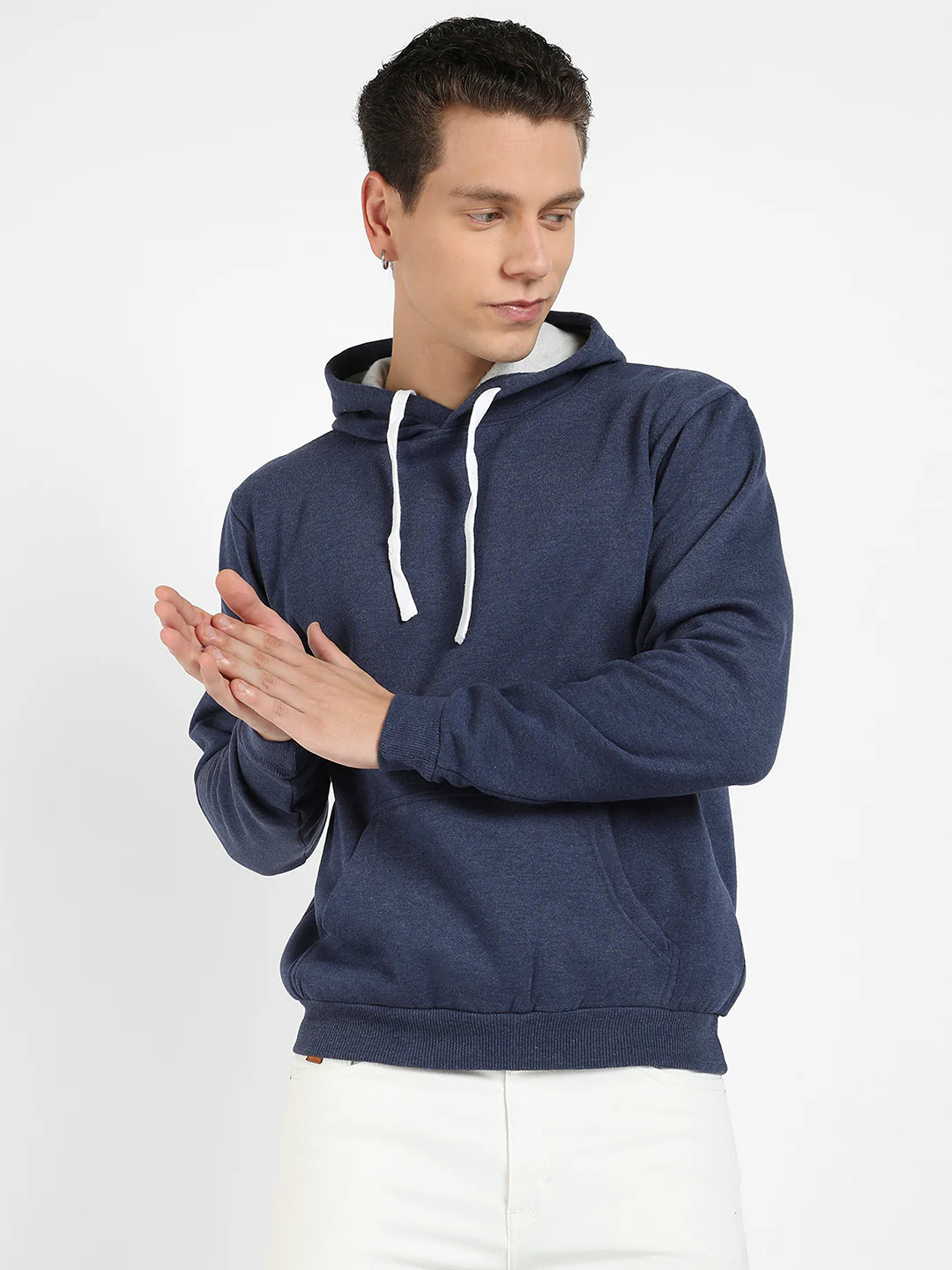 Pullover Hoodie With Contrast Drawstring - Image 2