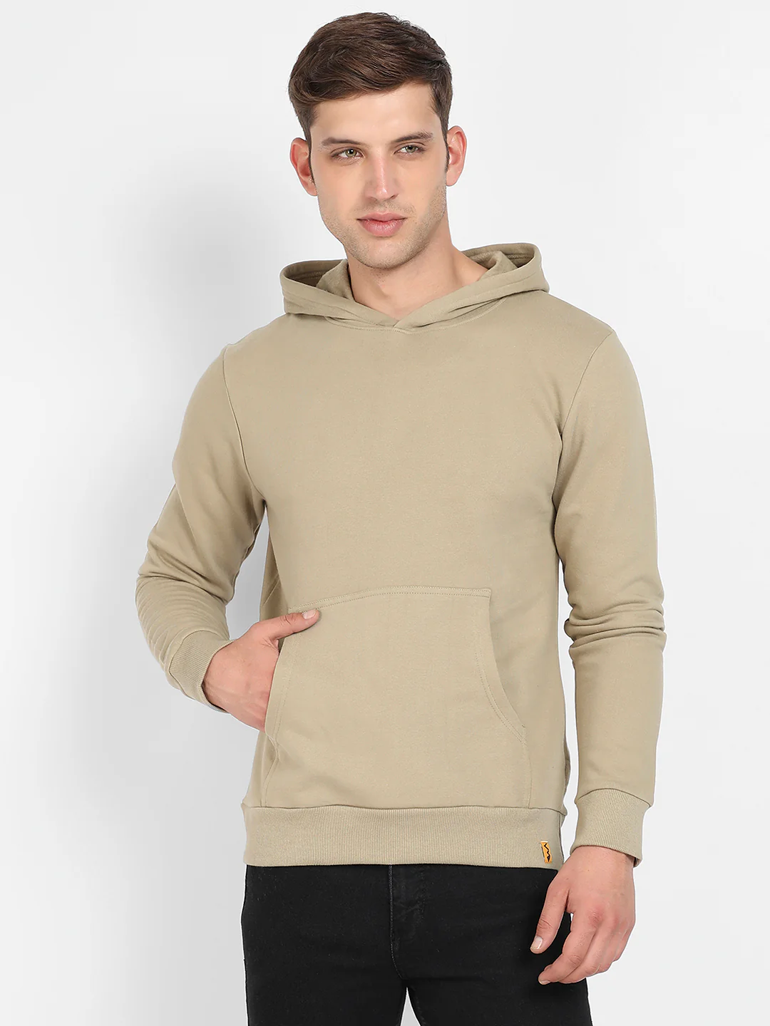Pullover Hoodie With Contrast Drawstring - Image 2