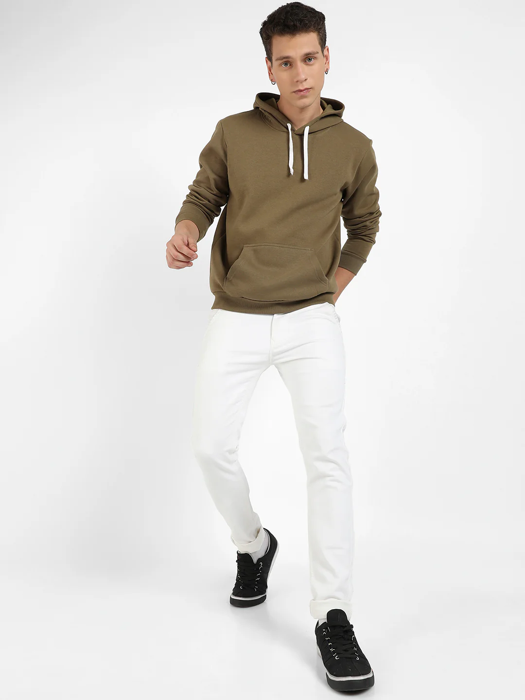 Pullover Hoodie With Contrast Drawstring - Image 5