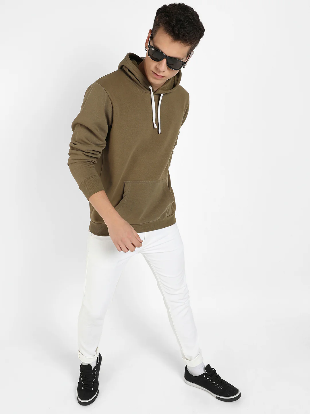 Pullover Hoodie With Contrast Drawstring - Image 6