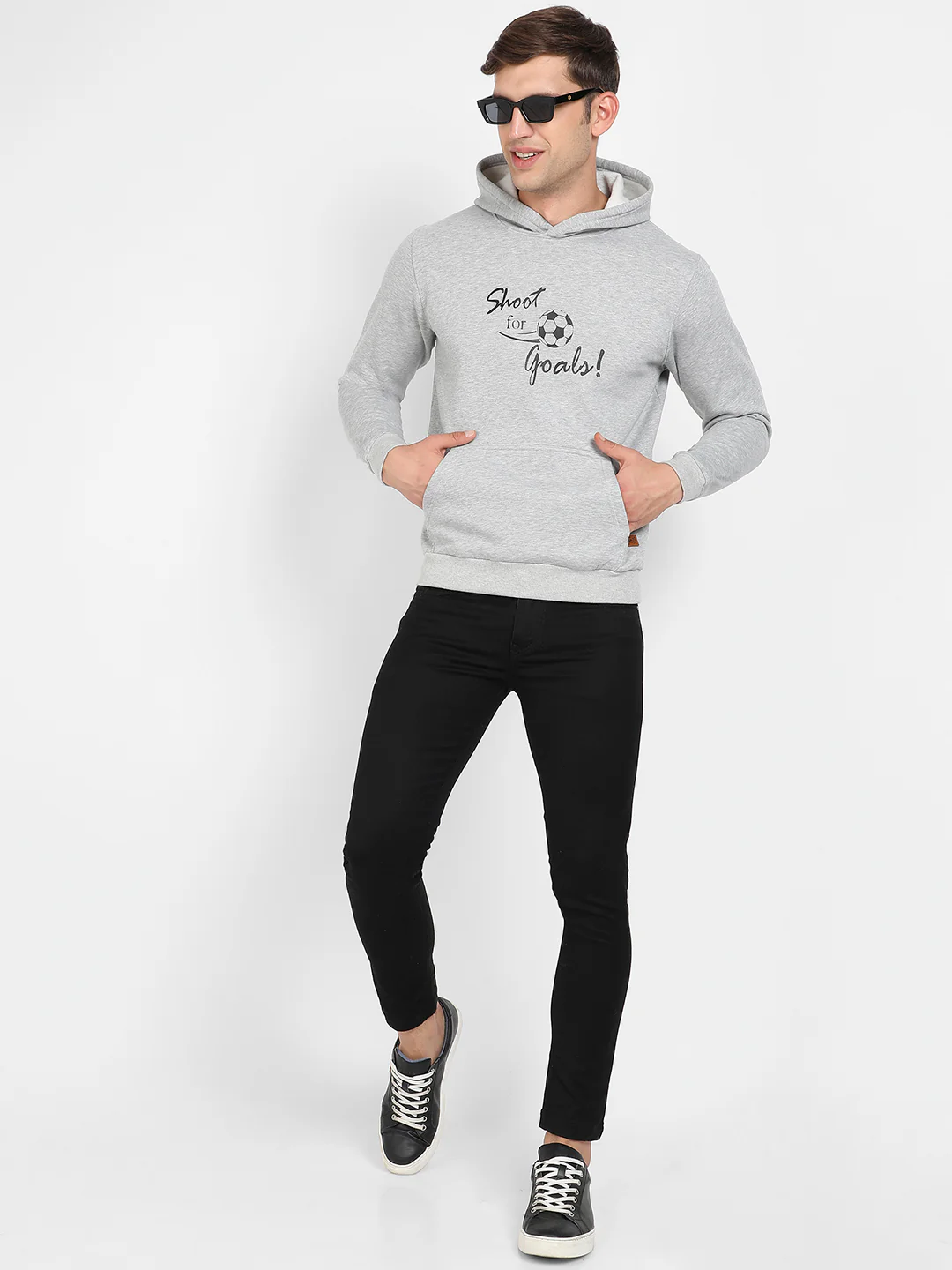 Shoot For Goals Hoodie With Kangaroo Pocket - Image 6