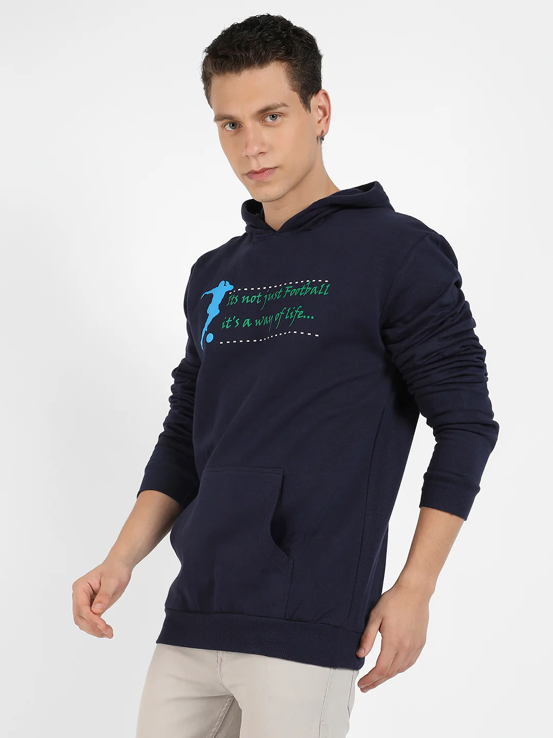 Football Way Of Life Hoodie With Kangaroo Pocket - Image 3