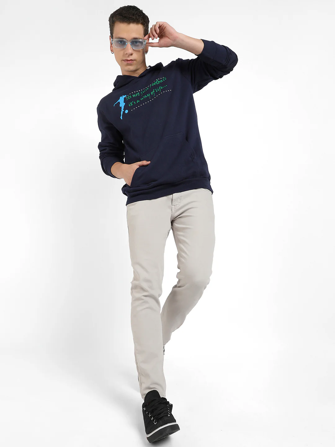 Football Way Of Life Hoodie With Kangaroo Pocket - Image 6