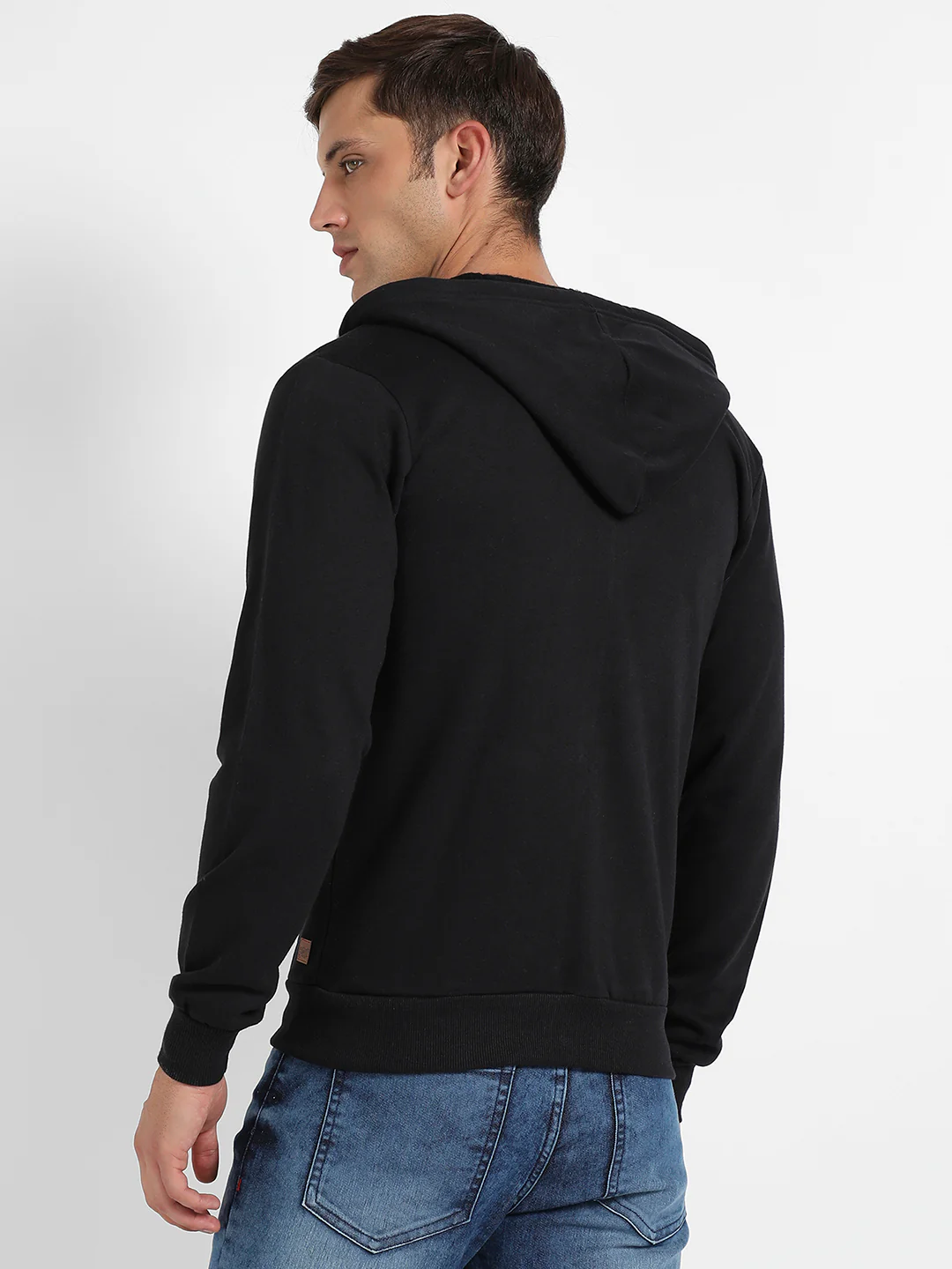Zip-Front Typographic Print Hoodie - Image 4