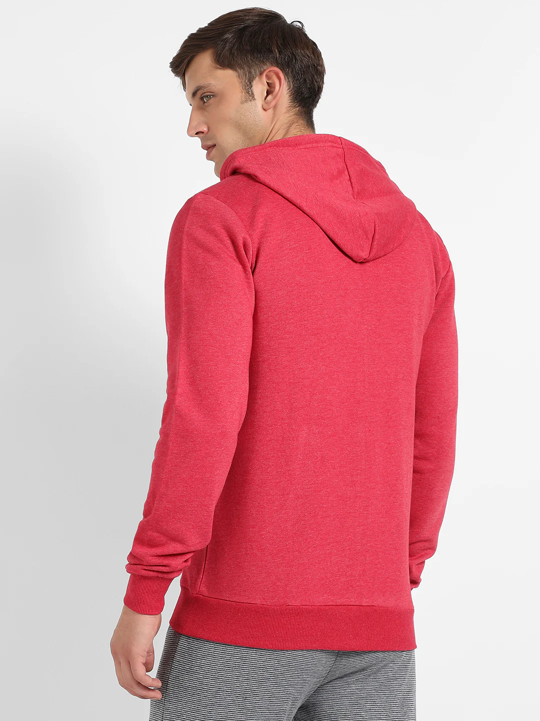 Zip-Front Hoodie With Contrast Drawstring - Image 4