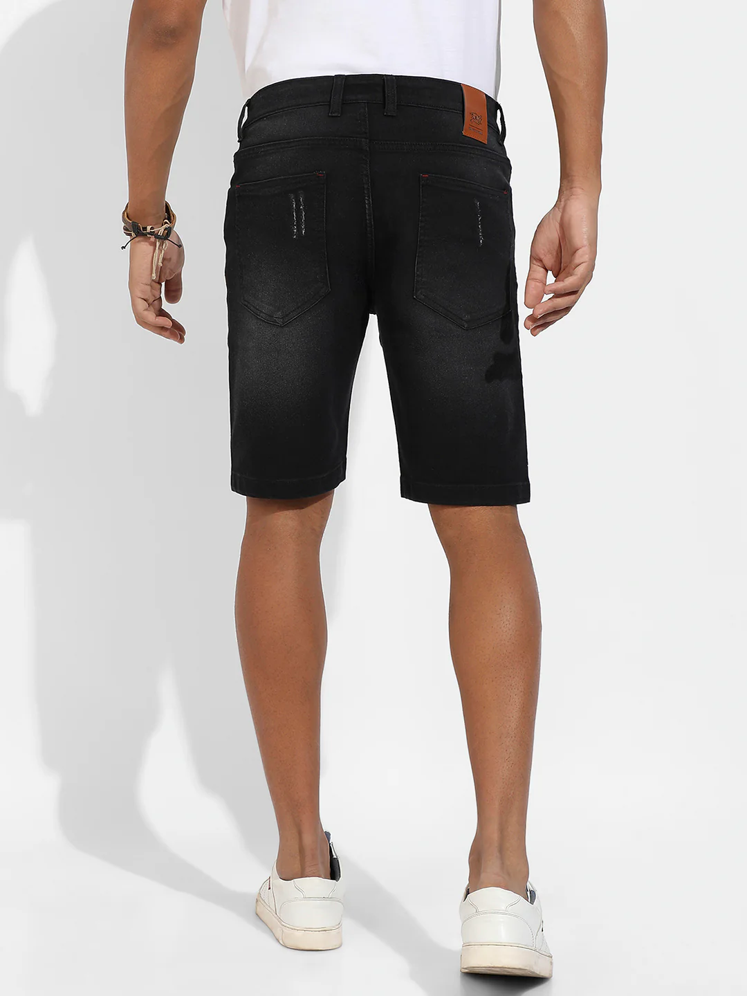 Minimal Distressed Denim Shorts - Image 4