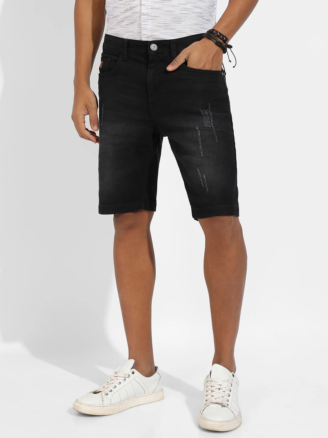 Distressed Denim Shorts - Image 2