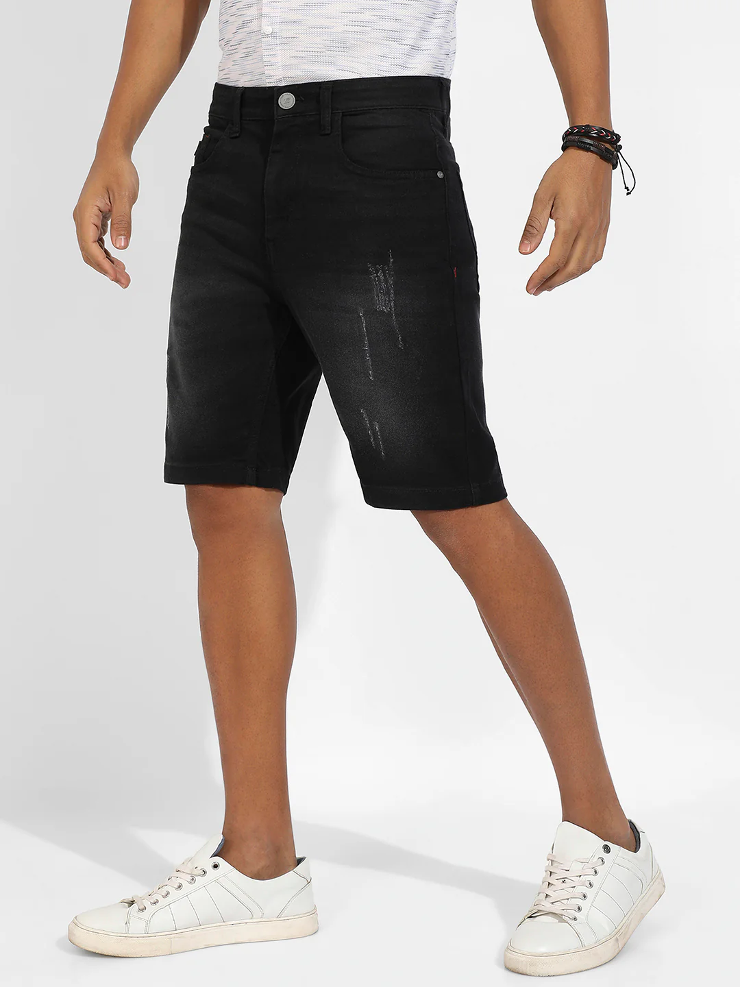 Distressed Denim Shorts - Image 3