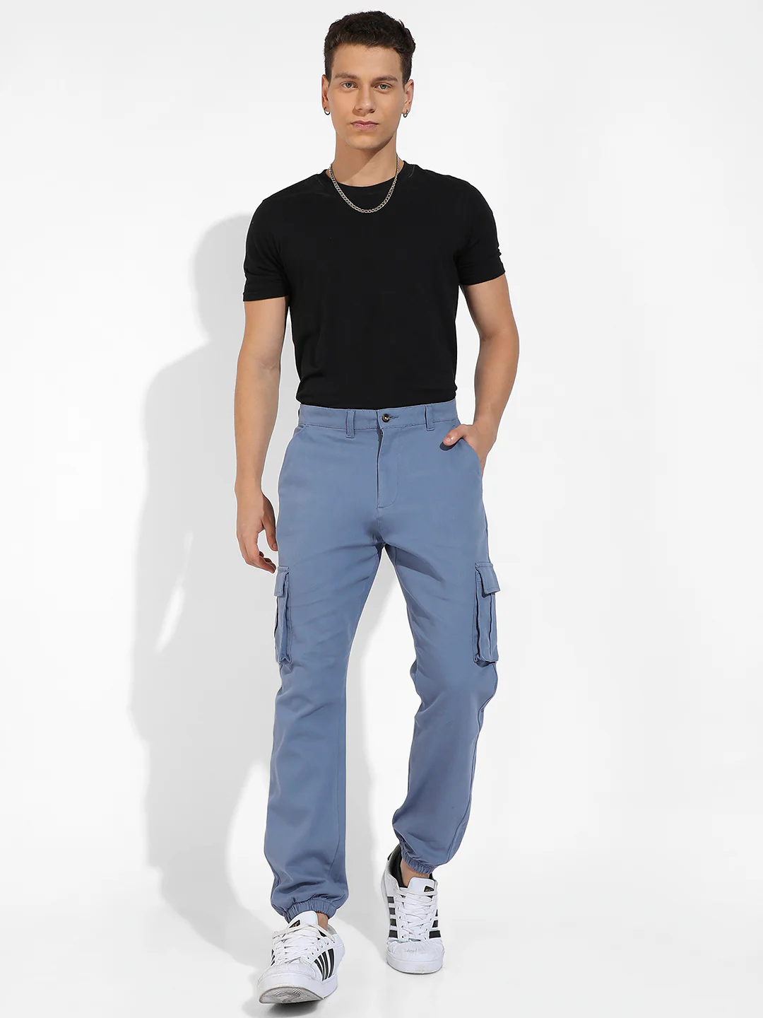 Cuffed Hem Cargo Trousers - Image 5