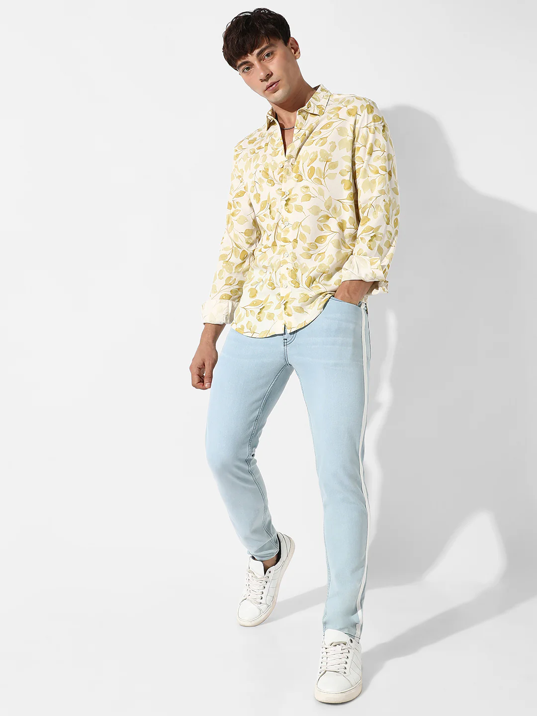 Artistic Foliage Print Shirt - Image 7