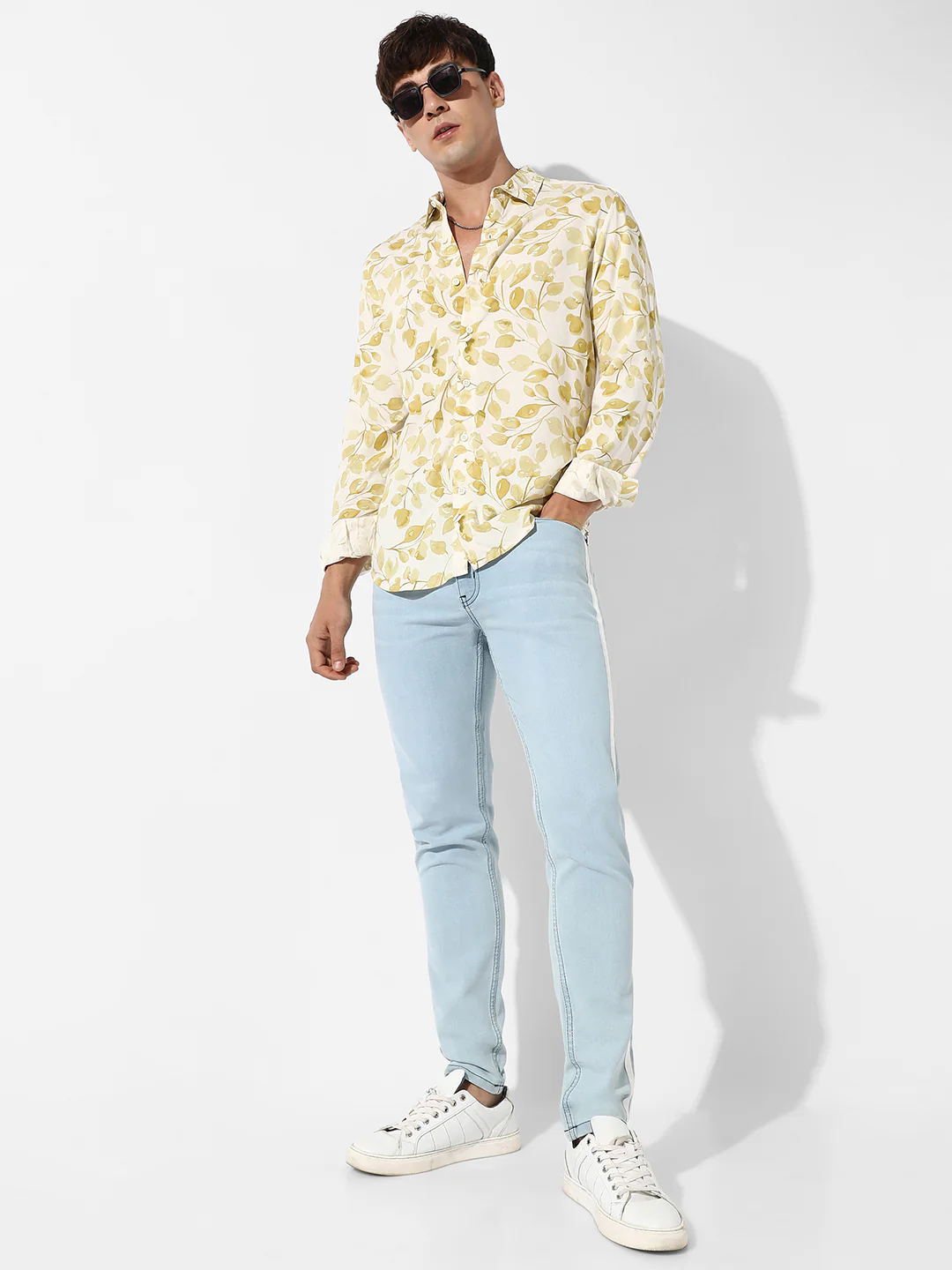 Artistic Foliage Print Shirt - Image 8