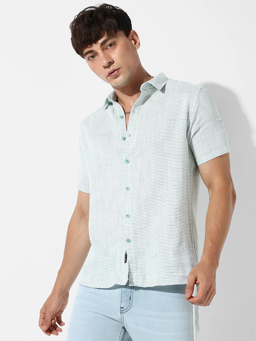 Chalk Stripe Dobby Shirt - Image 2
