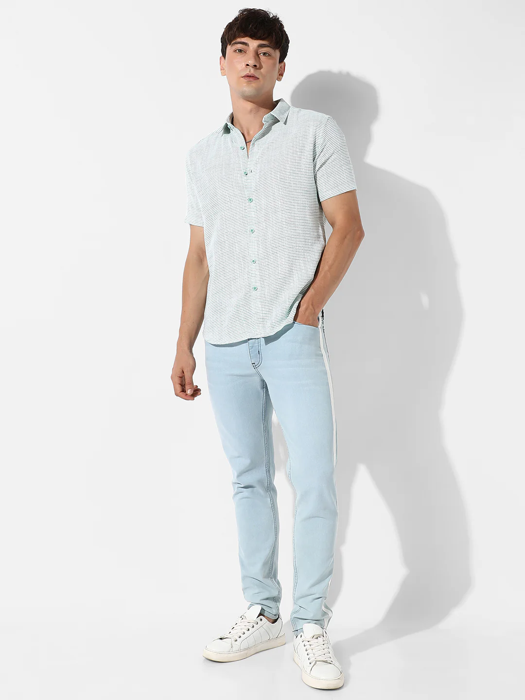Chalk Stripe Dobby Shirt - Image 5
