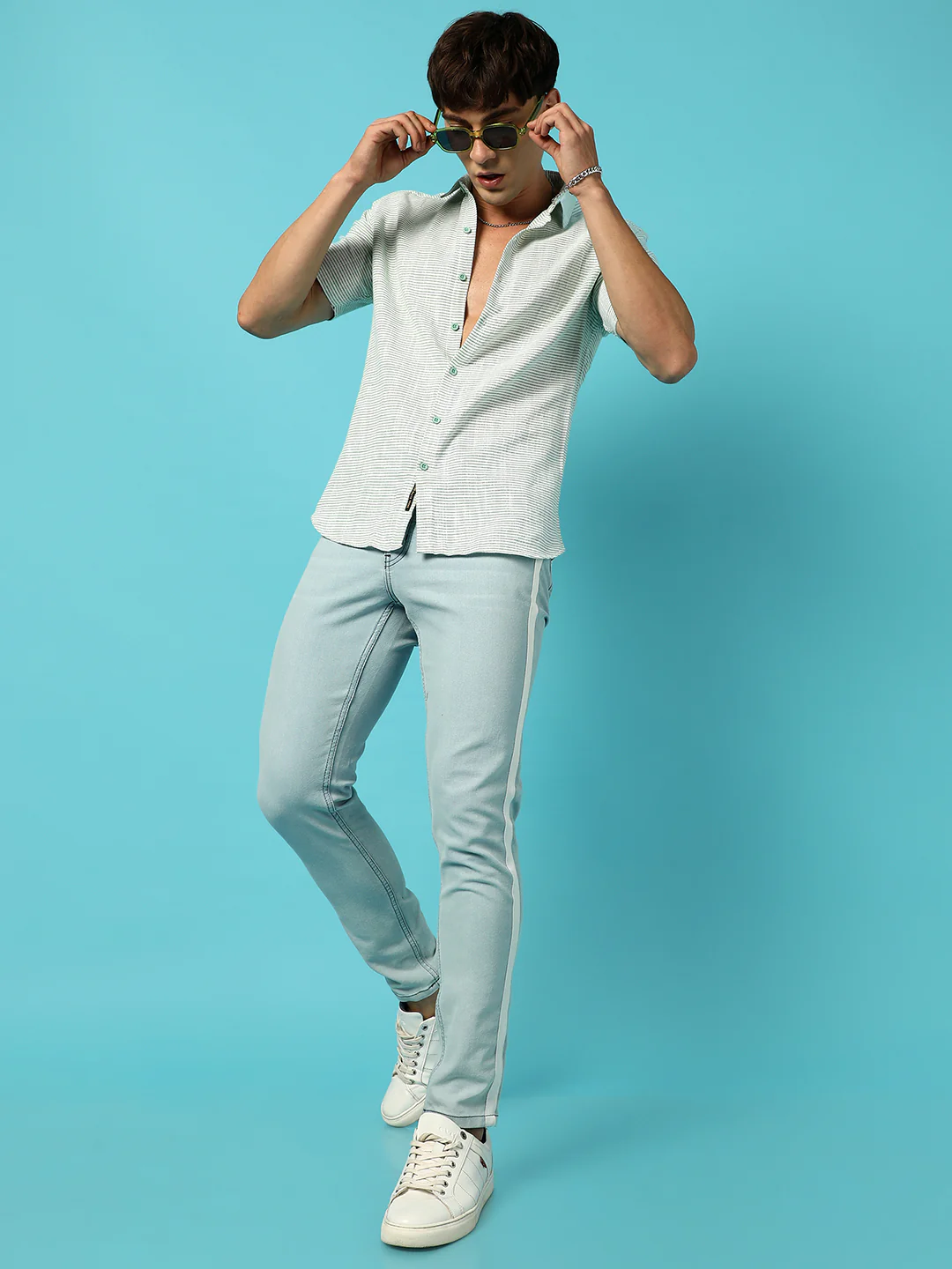 Chalk Stripe Dobby Shirt - Image 7