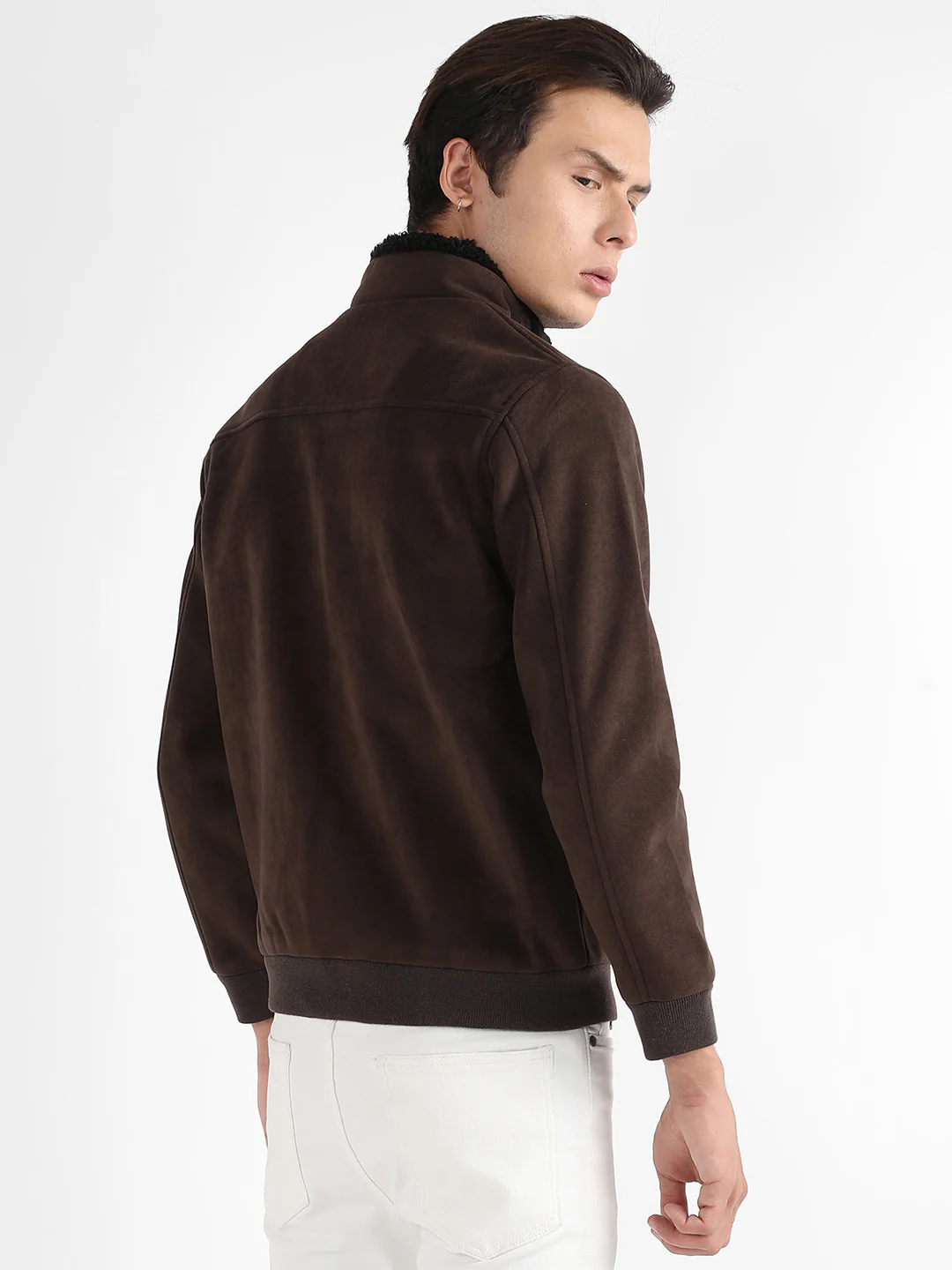 Zip-Front Jacket With Fleece Detail - Image 4