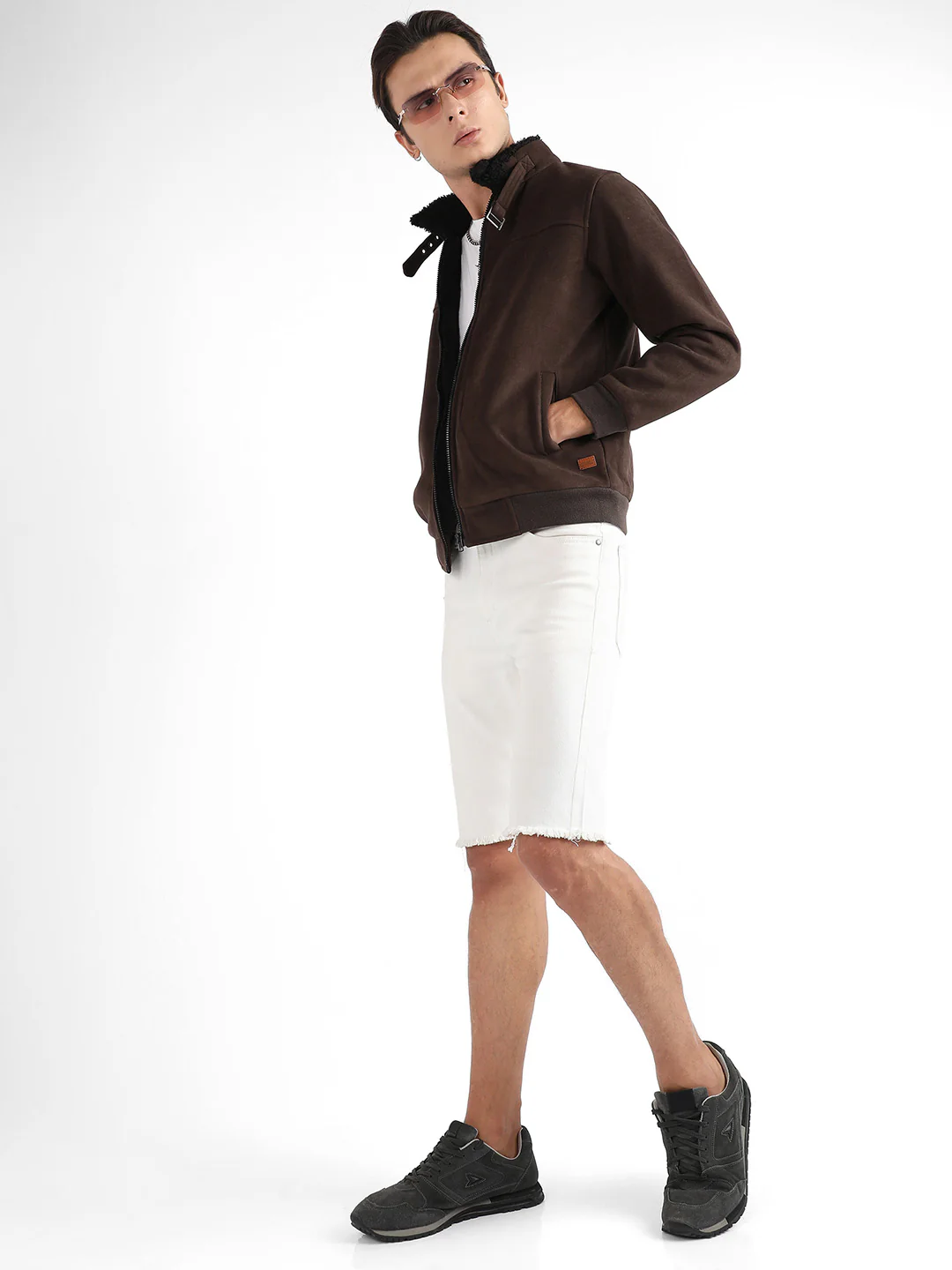 Zip-Front Jacket With Fleece Detail - Image 6