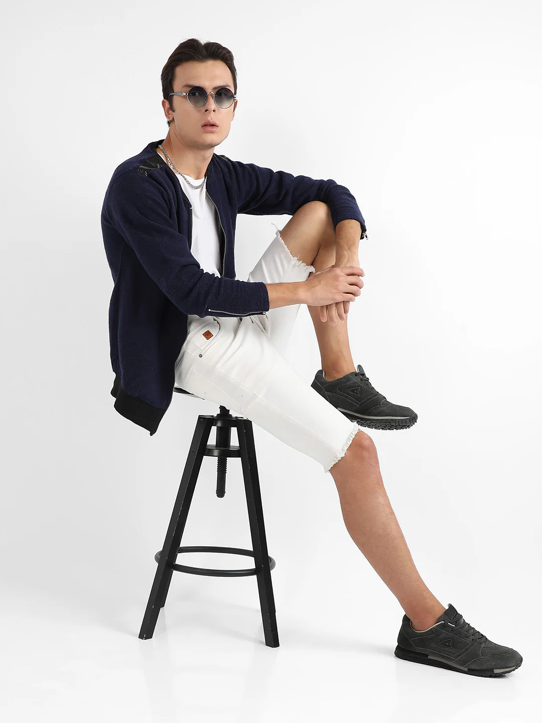 Zip-Front Jacket With Ribbed Hem - Image 6