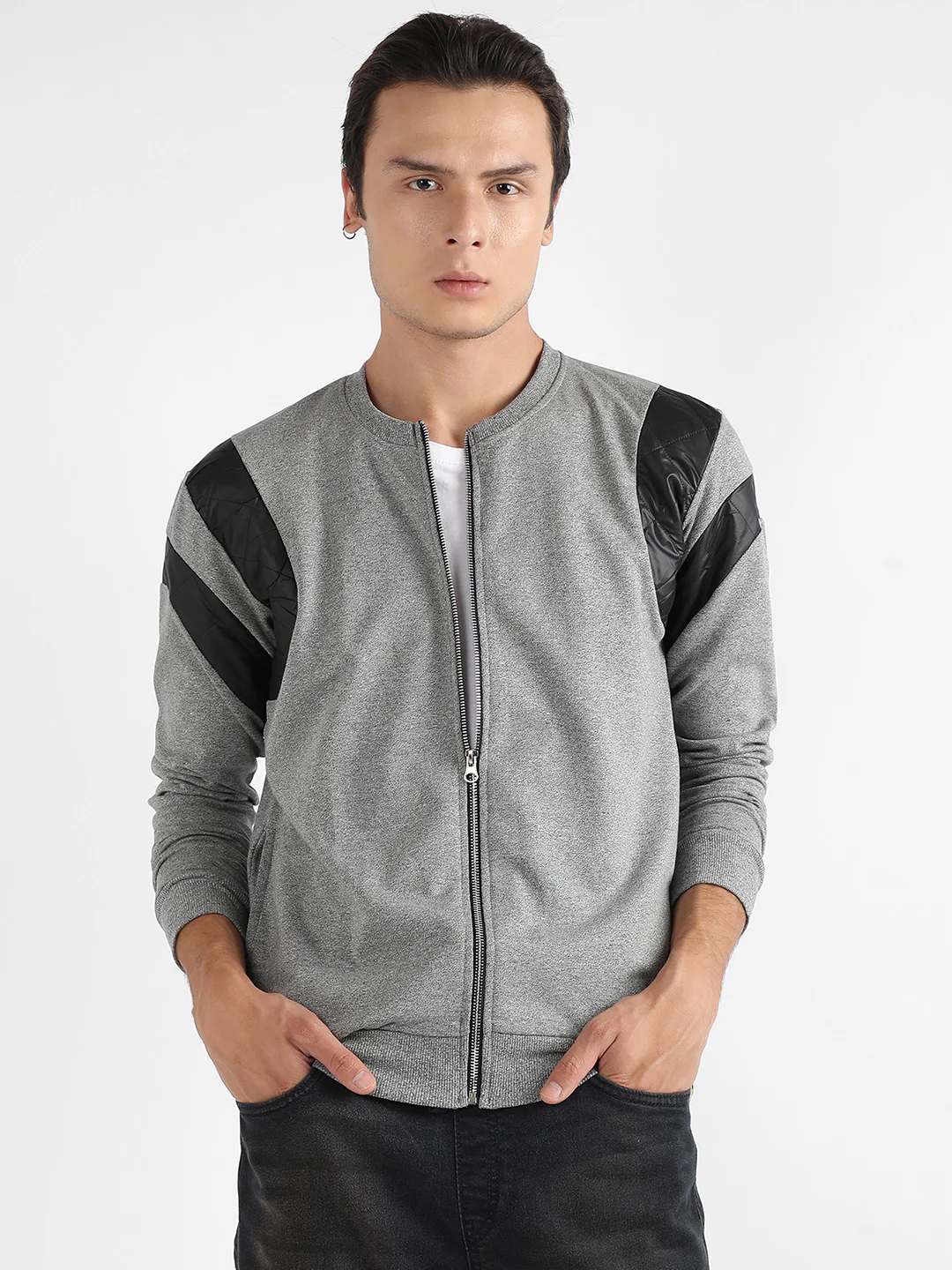 Zip-Front Jacket With Contrast Detail - Image 2