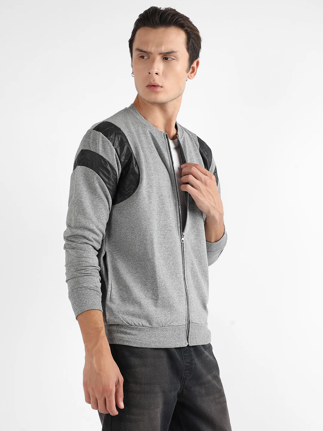 Zip-Front Jacket With Contrast Detail - Image 3