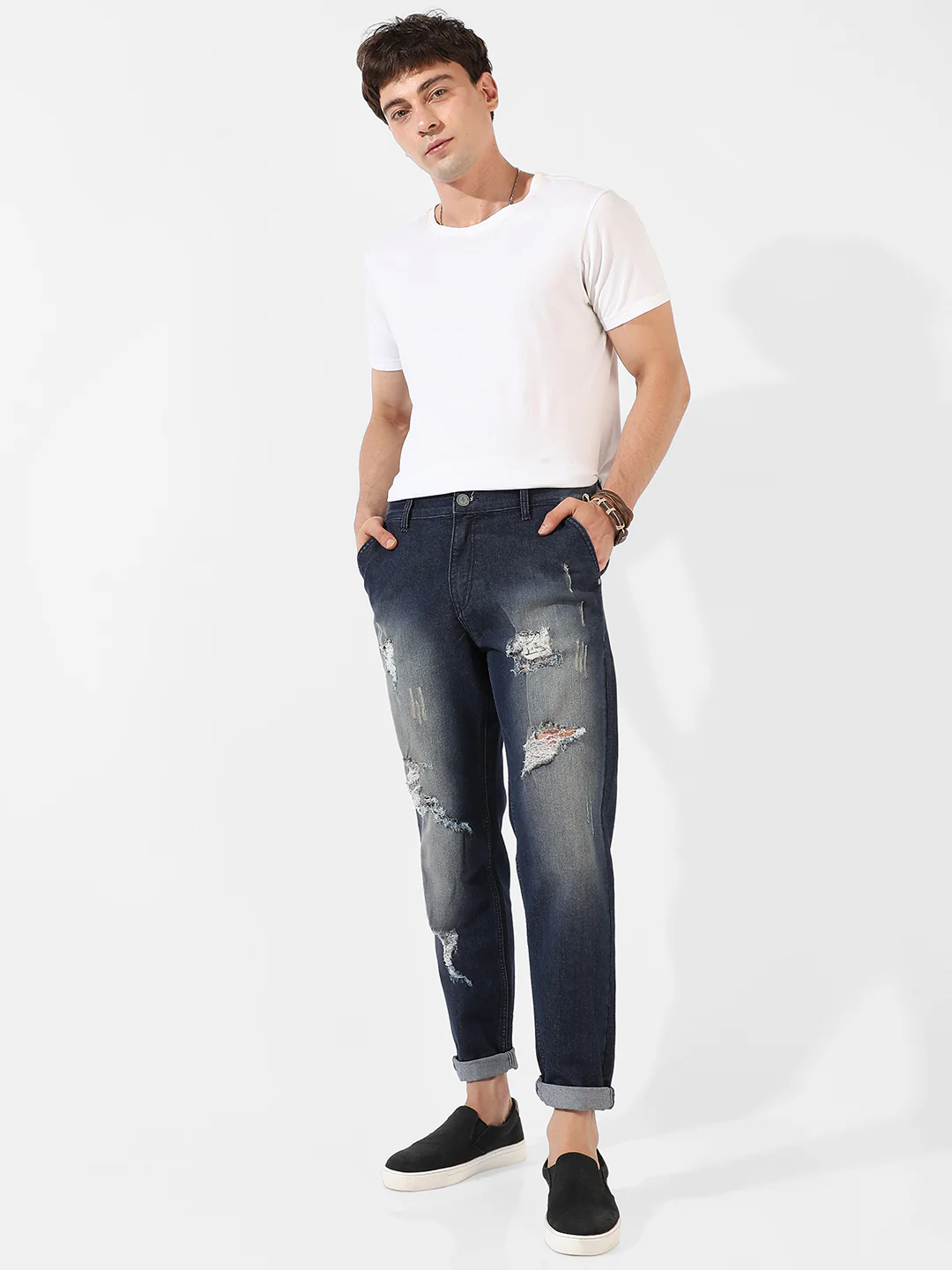Ripped Denim Jeans - Image 6