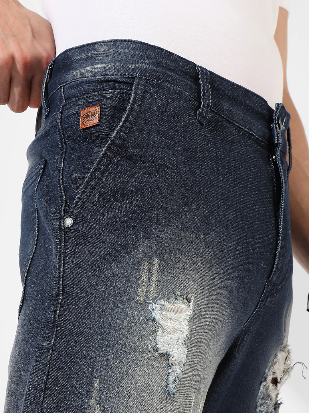 Ripped Denim Jeans - Image 8