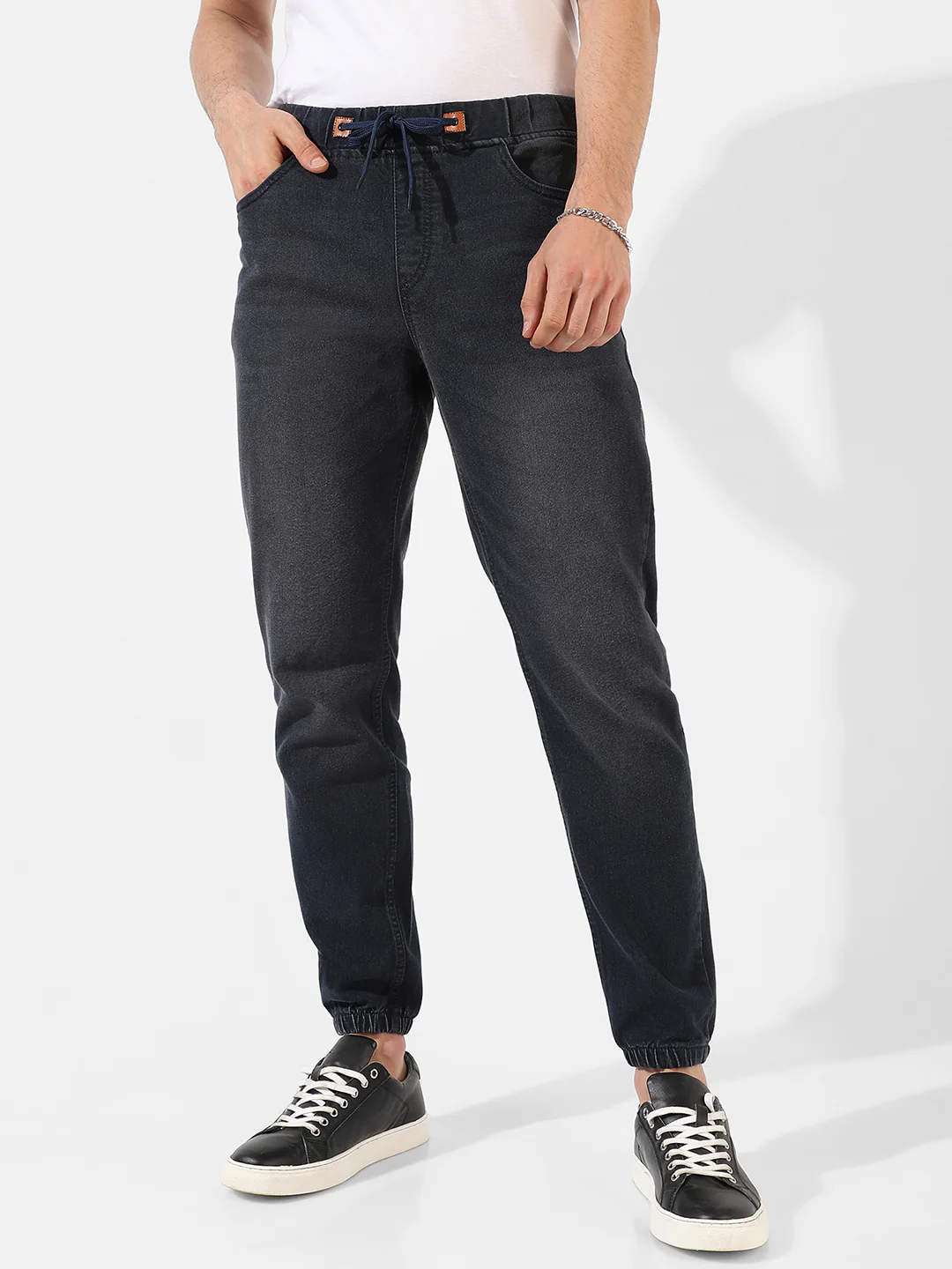 Cinched Hem Denim Jeans - Image 3