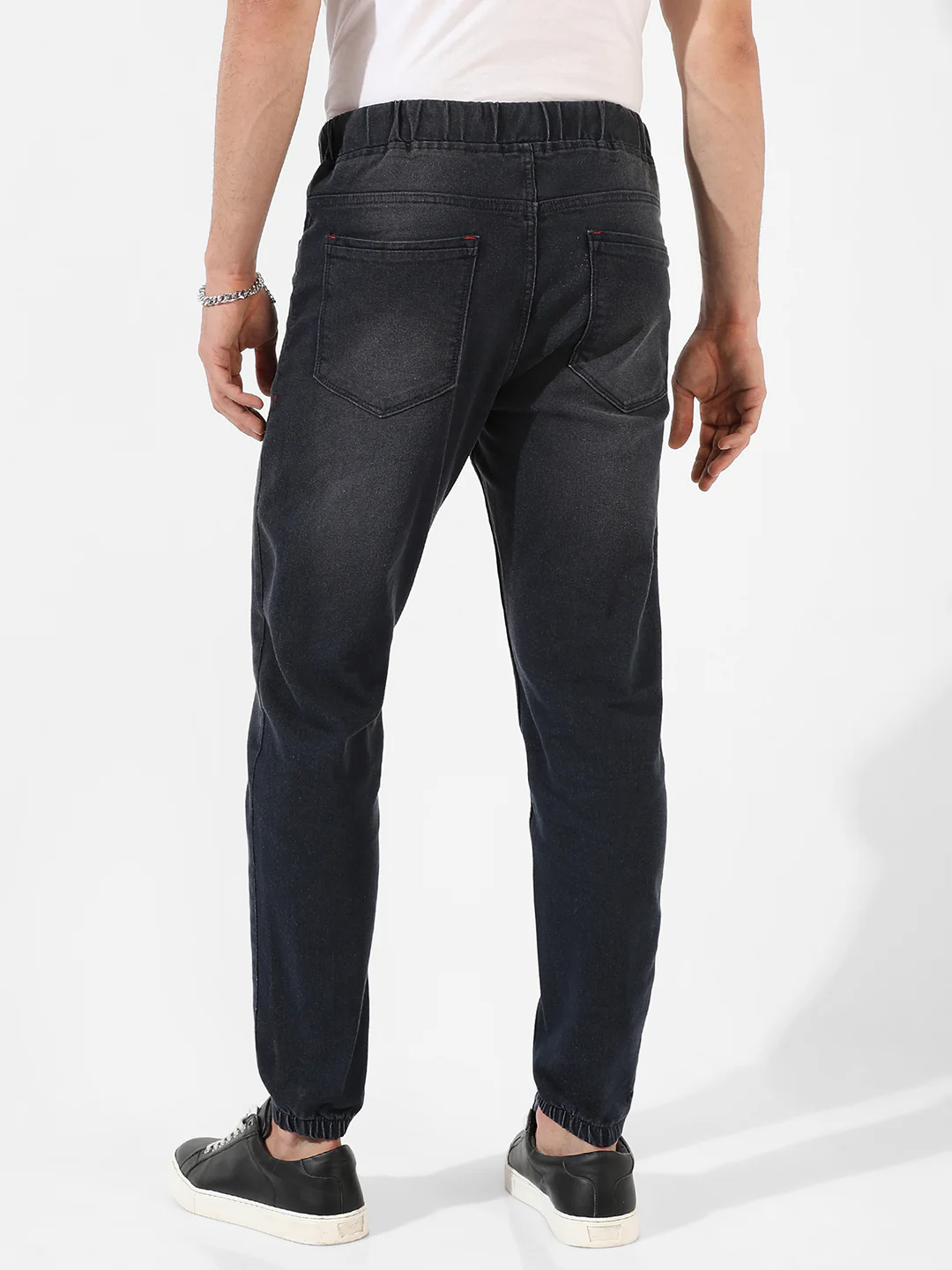 Cinched Hem Denim Jeans - Image 5
