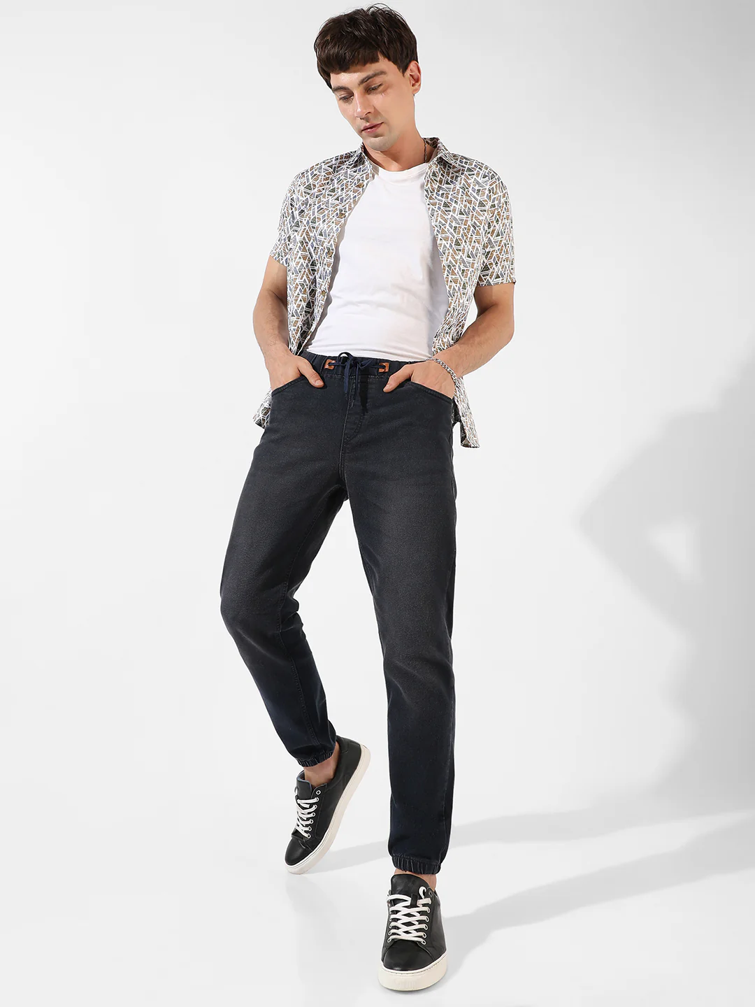 Cinched Hem Denim Jeans - Image 7