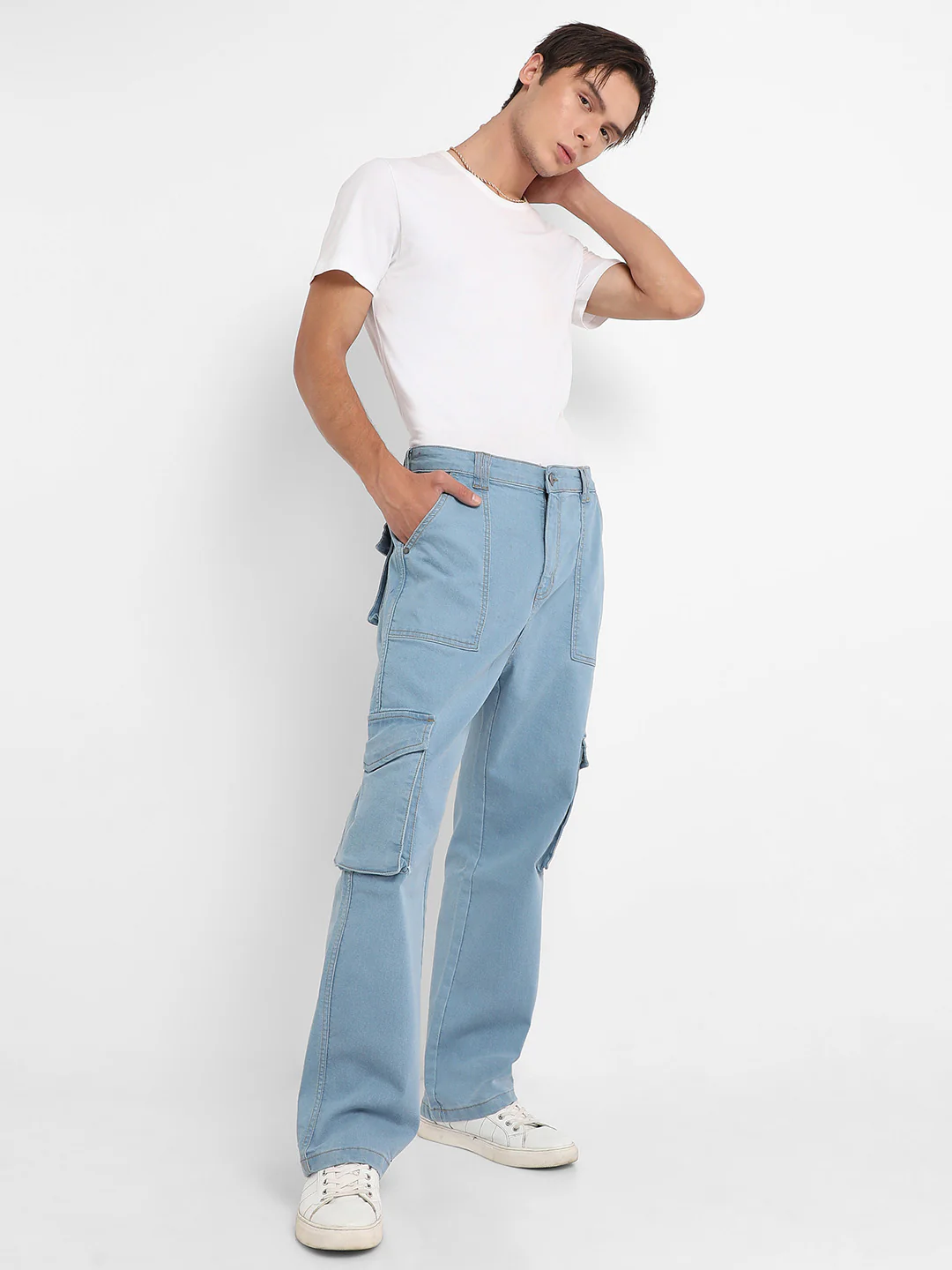 Utility Cargo Denim Jeans - Image 5