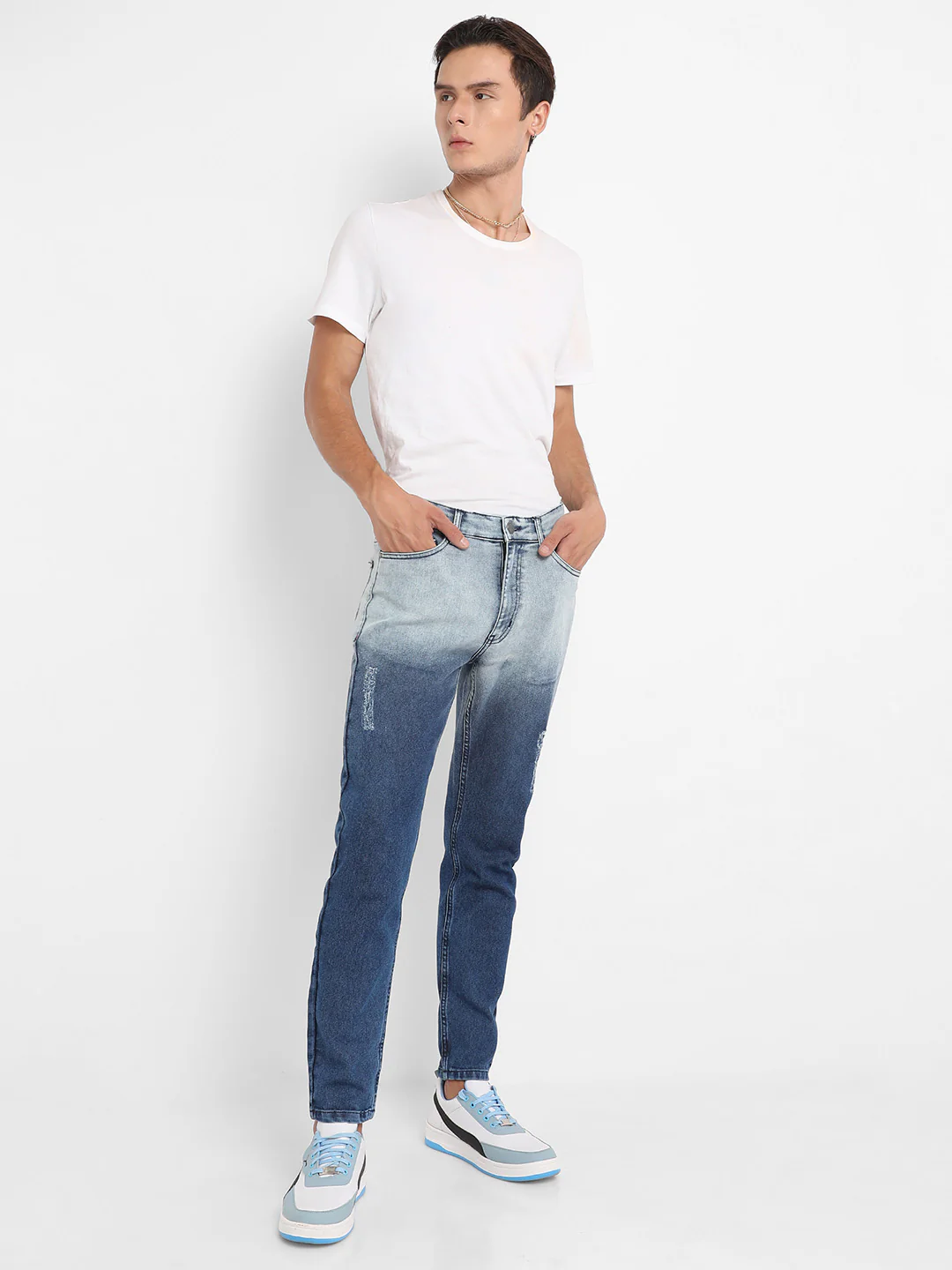 Contrast Ombre Denim Jeans - Image 5