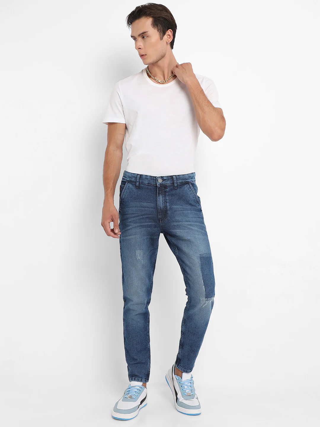 Distressed Patterned Denim Jeans - Image 5