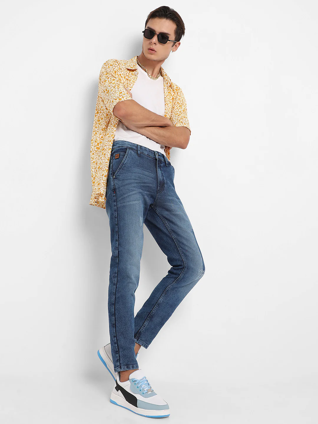 Distressed Patterned Denim Jeans - Image 6