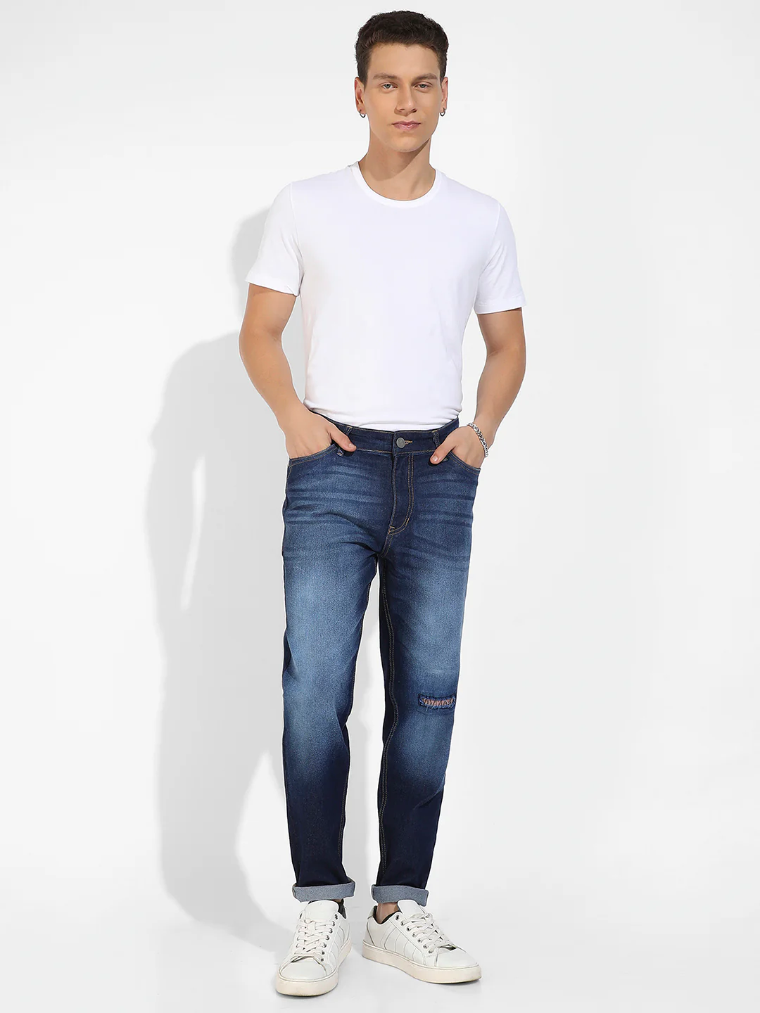 Distressed Knee Denim Jeans - Image 5