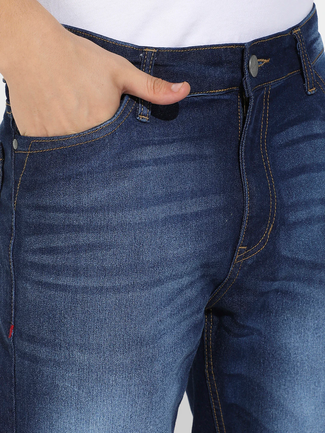 Distressed Knee Denim Jeans - Image 7