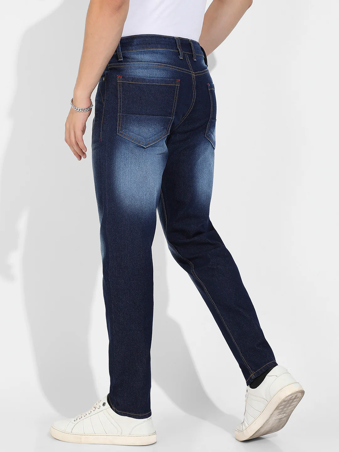Rolled Hem Denim Jeans - Image 6