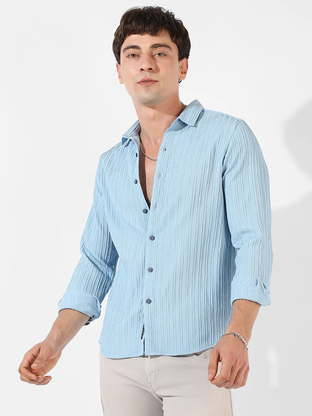 Self-Design Striped Shirt - Image 4