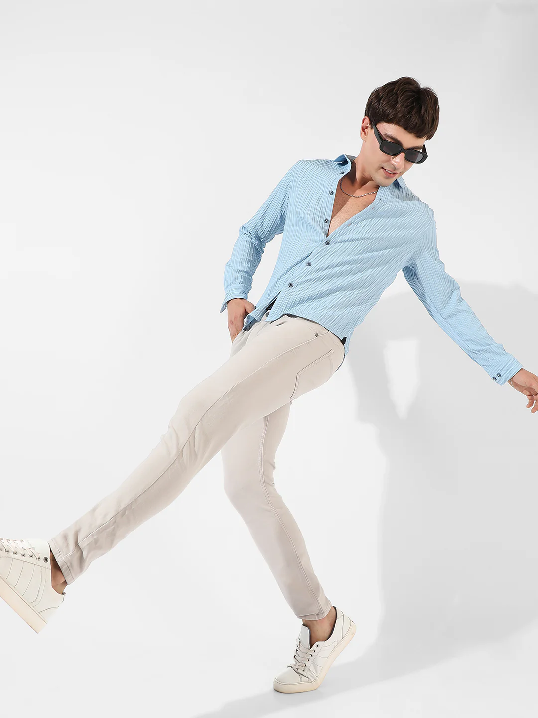 Self-Design Striped Shirt - Image 8