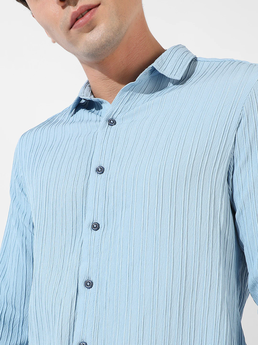 Self-Design Striped Shirt - Image 9