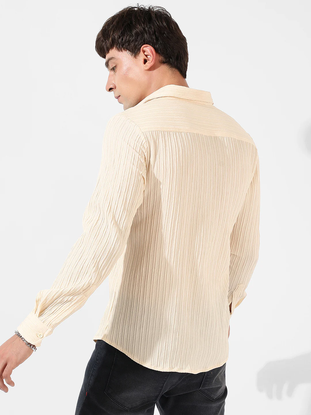 Self-Design Striped Shirt - Image 6