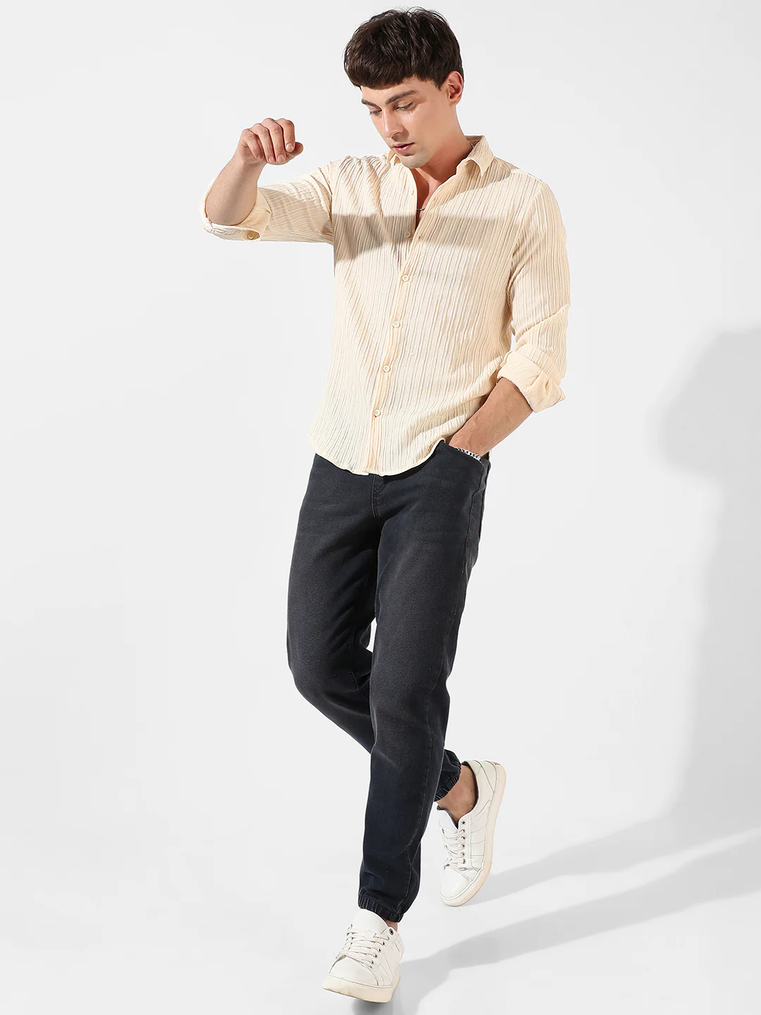 Self-Design Striped Shirt - Image 7