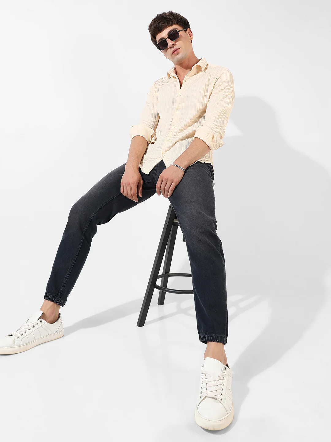 Self-Design Striped Shirt - Image 8