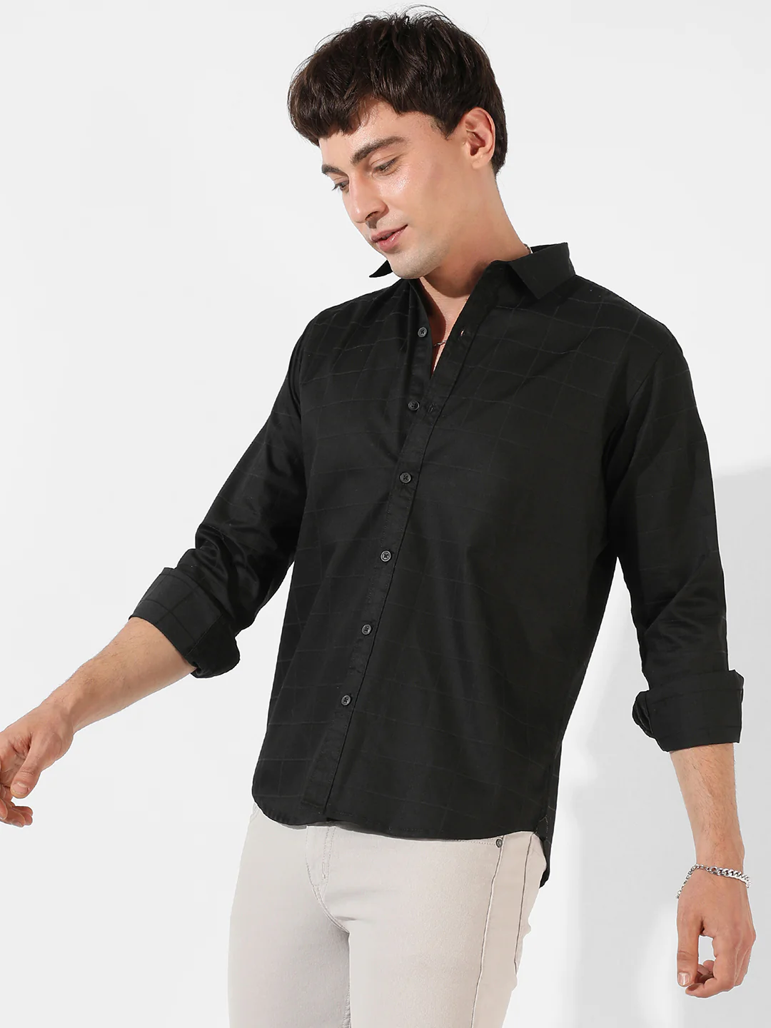 Jet Black Casual Shirt - Image 3