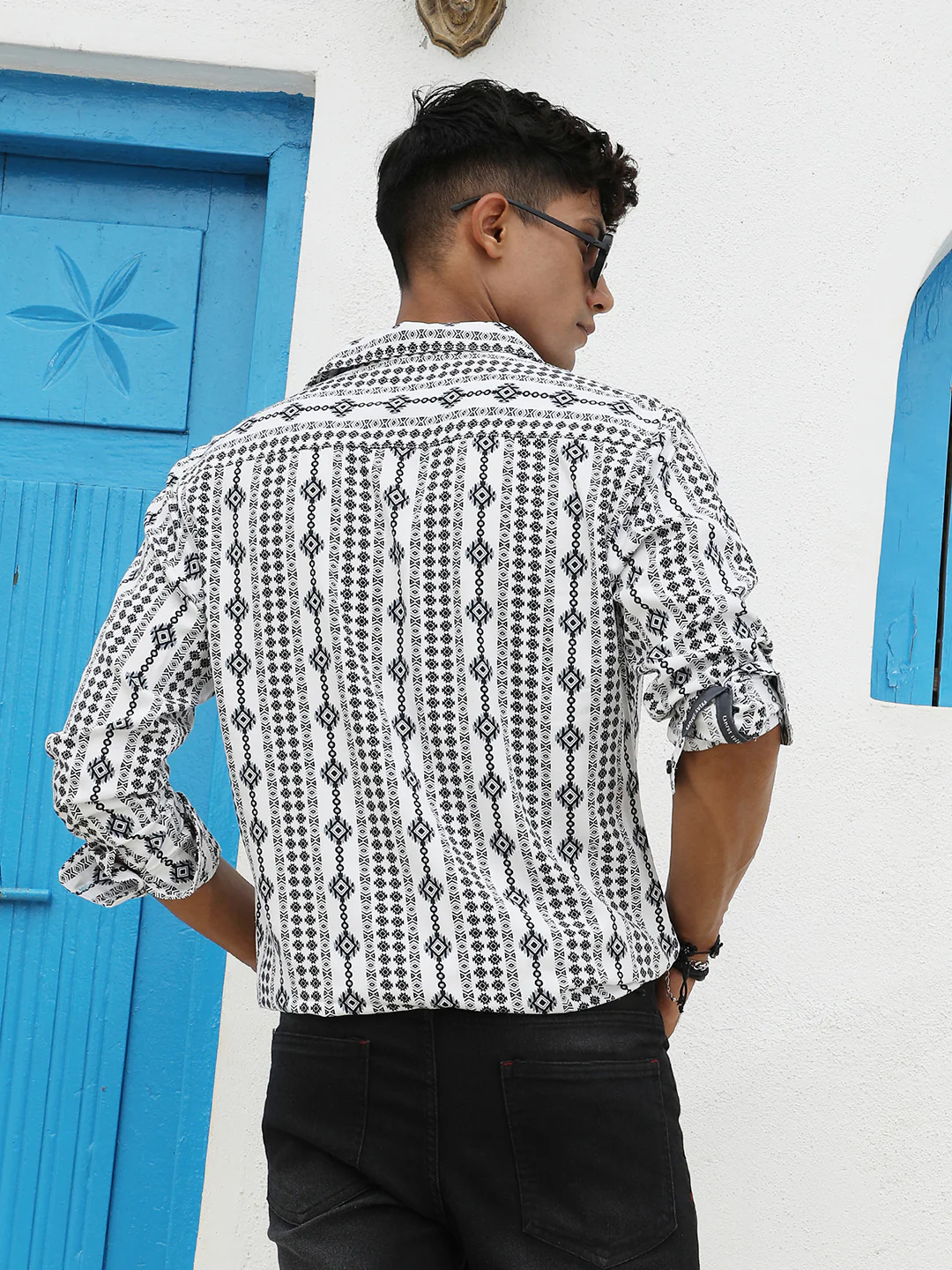 Geometric Aztec Print Shirt - Image 5