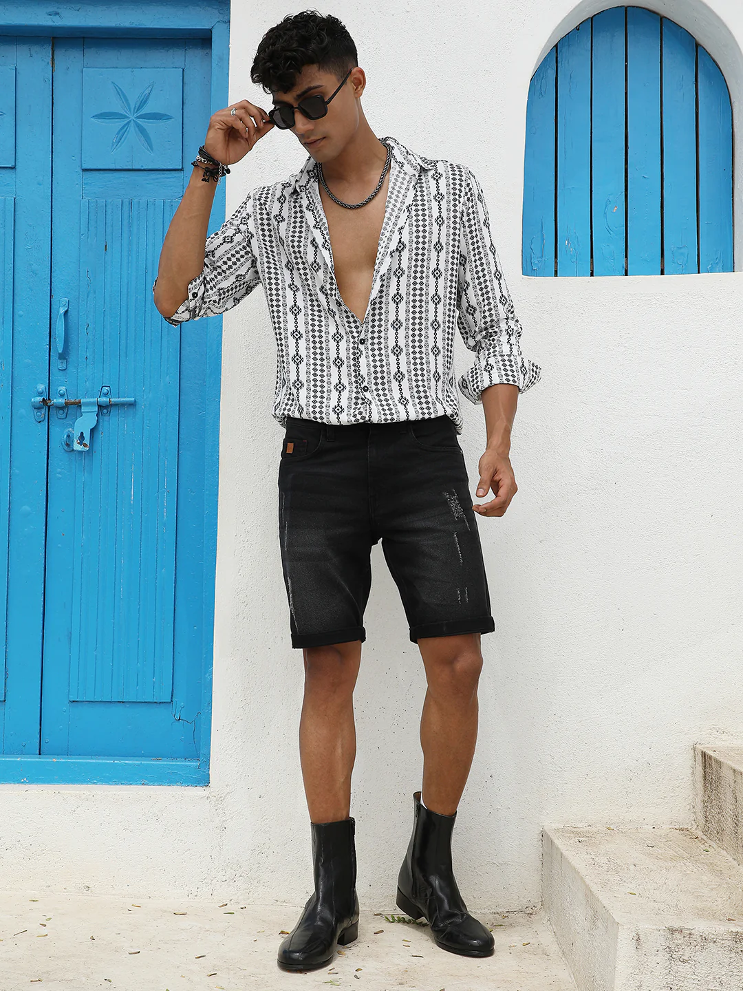 Geometric Aztec Print Shirt - Image 7