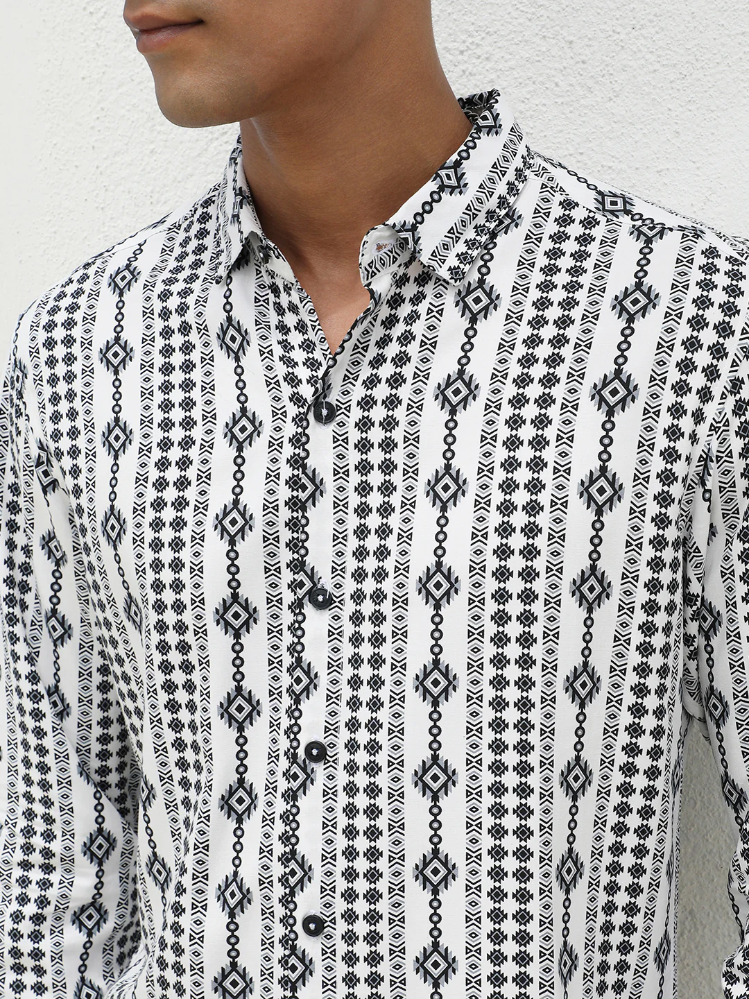 Geometric Aztec Print Shirt - Image 8